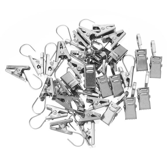 BALAHAPY 30Ud Clips Para De Acero Inoxidable Color Plata Para Uso En Casa
