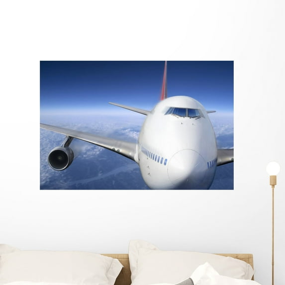 Airplane Wall Mural by Wallmonkeys Peel and Stick Graphic (36 in W x 24 in H) WM247914