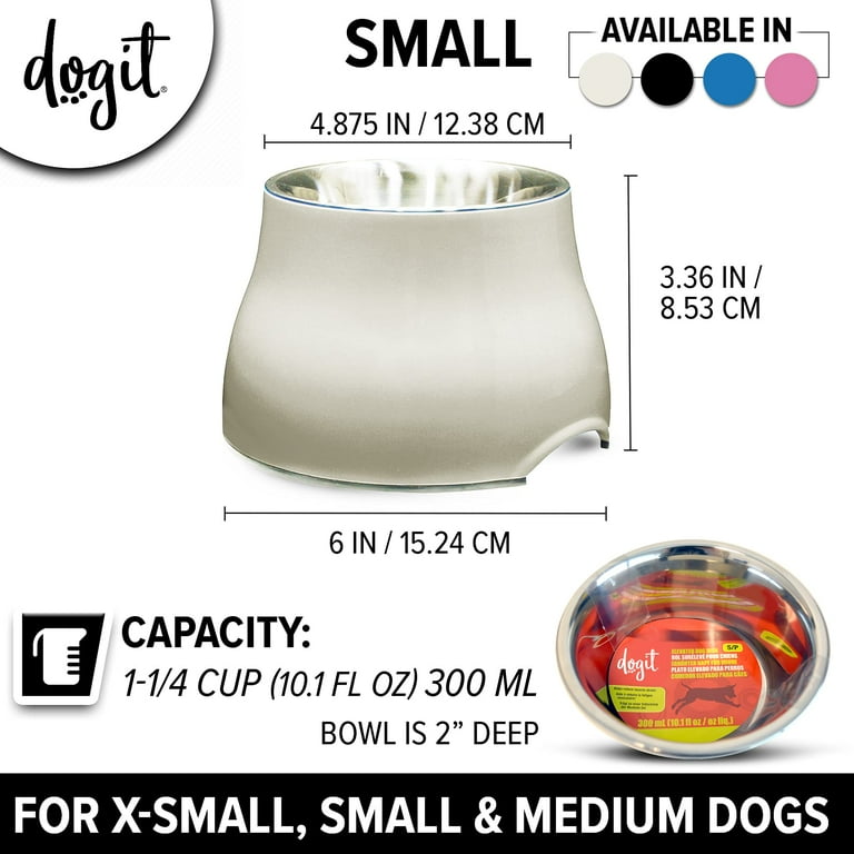 Dogit Elevated Dog Dish-White, Small Dogit Elevated Dog Dish-White, Small