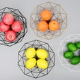 thumbnail image 6 of TRIHIY Geometric Fruit Vegetable Wire Basket Metal Bowl Kitchen Storage Desktop Display, 6 of 9