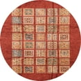thumbnail image 1 of Ahgly Company Tapis Rond Abstrait Néon Rouge, 5 Pieds Rond, 1 of 6
