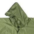 thumbnail image 4 of Rohuuque Women's and Men's Hooded Rain Poncho Waterproof Raincoat with Pockets Plus Sized Portable Windproof Rain Cape Olive Green, 4 of 4
