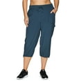 thumbnail image 4 of RBX Active Women's Plus Size Relaxed Lightweight Woven Cargo Capri Pant, 4 of 6