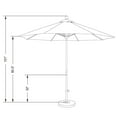 thumbnail image 4 of California Umbrella Venture 9' Silver Market Umbrella in Bay Brown, 4 of 5
