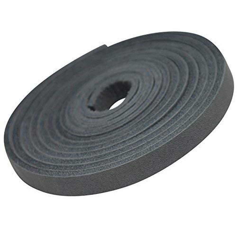TOFL Genuine Top-Grain Leather Strap | 72 Inches Long | 3/8 Inch Wide | 1/8 Inch Thick (7-8 oz) | 1 Leather Strip for DIY Arts & Craft Projects, Clothing, Jewelry, Wrapping | Smokey Gray