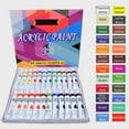thumbnail image 2 of YSTINNG 24 Color Gouache Tube Set 12ml Each Waterproof Strong Covering Power Acrylic Paint Set with Color Card for Fabric Stone C311-3781, 2 of 5