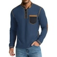 thumbnail image 1 of pstuiky camisa de manga larga para hombre, Sudadera informal deportiva de manga larga y cuello redondo para hombre camisetas de hombre m, 1 of 8