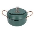 thumbnail image 2 of Deep Fryer Pot, Double Handles Iron Janpanese Style Tempura Frying Pot with , Lid And Oil Drip Drainer Rack Multifunctional Cooking Pot for French Fries Chicken Wings, 2 of 7