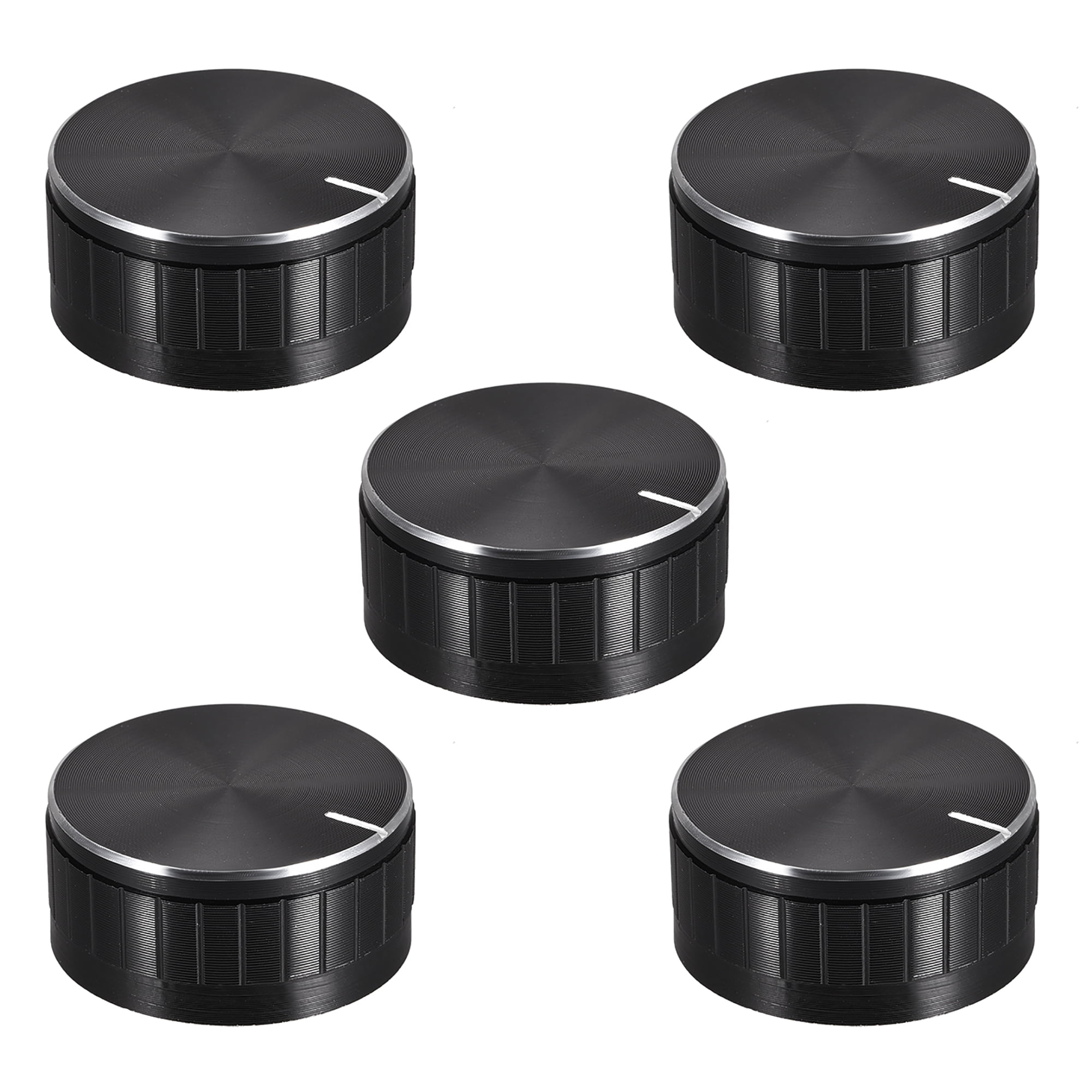 5set Black Rotary Potentiometer Knobs Caps with 5Pcs Counting Dial 0-100 ScaleS!