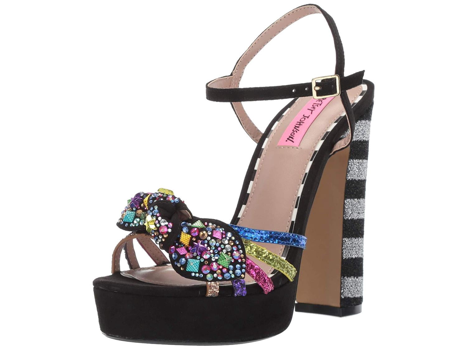 betsey johnson tobie embellished platform sandals
