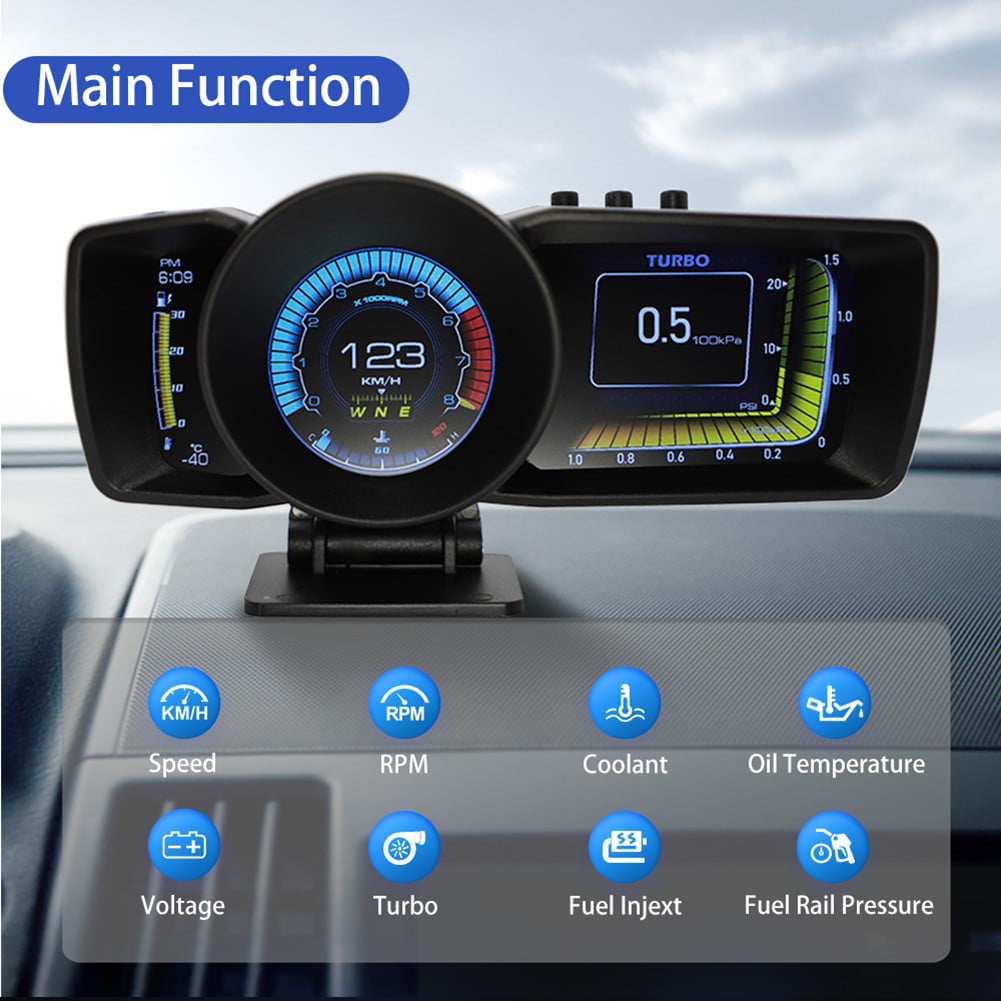 Smart Gauge Display Meter OBD+GPS Car HUD Display 