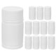 thumbnail image 1 of Medication Bottles Small Medicine Container Leak-Proof Refillable Cap Sealing 5.00X2.70X2.70CM White 12Pcs, 1 of 1