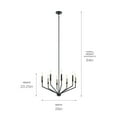 thumbnail image 2 of Armand 8-Light Contemporary Chandelier in Black, 2 of 4