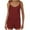 Wine, variant on Diufon Womens Shorts Bodysuits Round Neck Sleeveless Playsuits Plus Size Rompers with Pockets