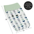thumbnail image 5 of Mod Arrow Grey Navy Mint Changing Pad Cover by Sweet Jojo Designs, 5 of 6