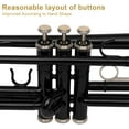 thumbnail image 6 of BOBOKY Bb Standard Trumpet for Beginners Students Brass Instrument with Hard Case 7C Mouthpiece Cleaning Cloves Full Starter Kit for Kids Adults.Black, 6 of 14