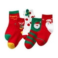 thumbnail image 3 of Calcetines navideños Hotiary de 5 pares, calcetines cálidos con estampado navideño para niños pequeños, regalo de Navidad, calcetines para niños y niñas de 1 a 12 años., 3 of 7