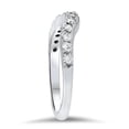 thumbnail image 4 of Pompeii 14K White Gold 3/8ct Diamond Wedding Anniversary Curved Guard Ring (G/H,I1), 4 of 6