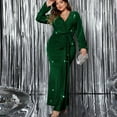 thumbnail image 6 of hotojiny Maxi Dresses for Women 2025 Plus Size Tie Knot Sequin Bodycon Dresses Elegant Long Sleeve Evening Gown Wedding Guest Dresses, 6 of 7