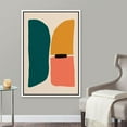 thumbnail image 3 of PixonSign Framed Canvas Print Wall Art Mid-Century Pastel Retro Geometric Color Blocks Abstract Shapes Illustrations Modern Art Decorative Minimal for Living Room, Bedroom, Office - 16"x24" White, 3 of 5