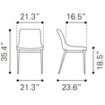 thumbnail image 3 of Magnus Dining Chair White & Walnut Dining Chair, Modern Style, Plush and durable faux leather fabric, Plywood, Indoor Dining, 3 of 12