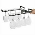 thumbnail image 5 of Metal Stemware Wine Glass Rack Shelf Holder Wallmounted 2Pack, 5 of 6