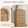 thumbnail image 4 of Commode en Rotin de 31 Pouces de Hauteur avec 5 Tiroirs, Commode Moderne pour Chambre, Salon, Couloir, 4 of 8