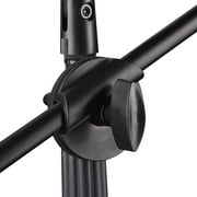Yescom 2 Pack Microphone Stand Boom Arm Floor Tripod Dual Mic Clip 31-53 Adjustable Height, 360-degree Rotating for Acoustic Recording, Podcast