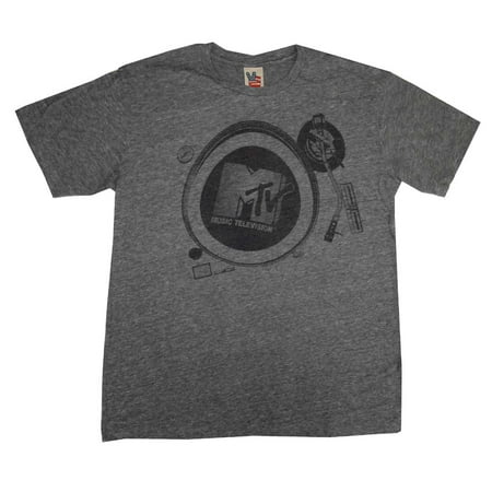 - MTV Music Television DJ Turntable Vintage Style Junk Food Adult T-Shirt Tee