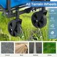 thumbnail image 3 of Foldable Wagon Cart, Collapsible Wagon Utility Cart with All-Terrain Wheels for Grocery Shopping, Camping, Fishing, Travel, Heavy Duty, 130L, Blue, 3 of 10