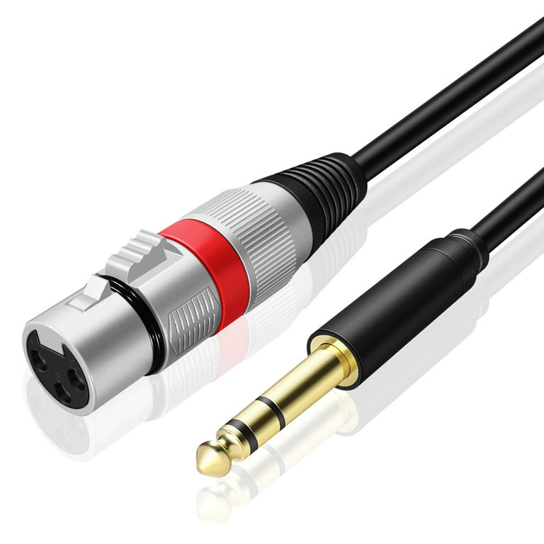 6.35mm to XLR Female Adapter Cable (6FT) - Male to Female Stereo Unbalanced  Interconnect Pinout Breakout Y Adapter Splitter XLR to 6.35mm 1/4 TRS