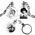 thumbnail image 2 of Llavero personalizado con luz de cristal K9, colgante personalizado con foto original, grabado láser, recuerdo de mascota familiar, regalo único para mujer, 2 of 3