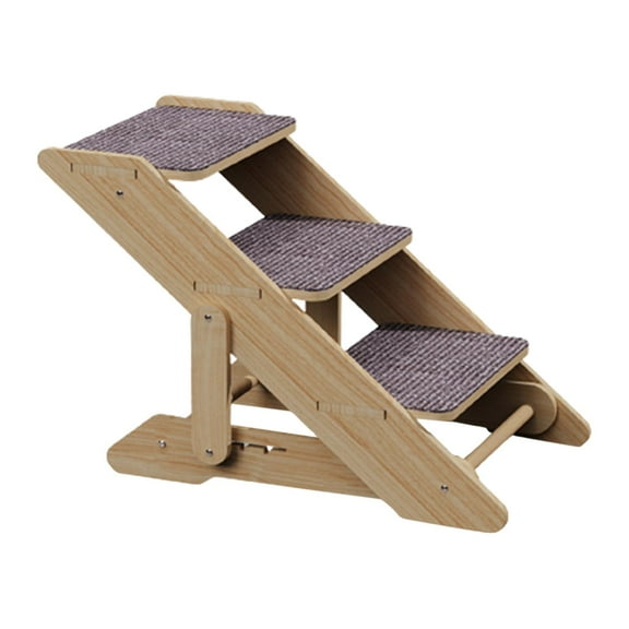 hengtong Dog Stairs, Ladder Dog Steps, 3 Steps Dog Ramp, Wood Puppy Stairs Older Dogs Cat