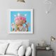 thumbnail image 4 of Cuadros Decorativos 30x30cm Diamond Painting Wall Art Taladro redondo completo para dormitorio (Querubín) Likrtyny embutido en tela, 4 of 9