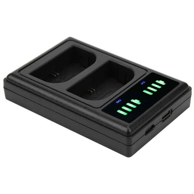 Display Micro/TypeC Dual Port Camera Dual Display Dual Dock Charger for LPE6/E6N Camera Battery
