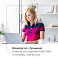 thumbnail image 3 of Readerest Blue Light Blocking Reading Glasses, UV Protection, Extra Wide Frame, Blue Light Reading Glasses Men Large, No Magnification Clear, 3 of 8