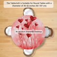 thumbnail image 2 of Fall Pumpkin Fitted Round Tablecloth Autumn Leaves Yellow Small Round Table Cover with Elastic Edge Wipeable Holiday Circle Table Cloths for Outdoor Party Patio Kitchen Decor Fit for 40"-44" Table, 2 of 6