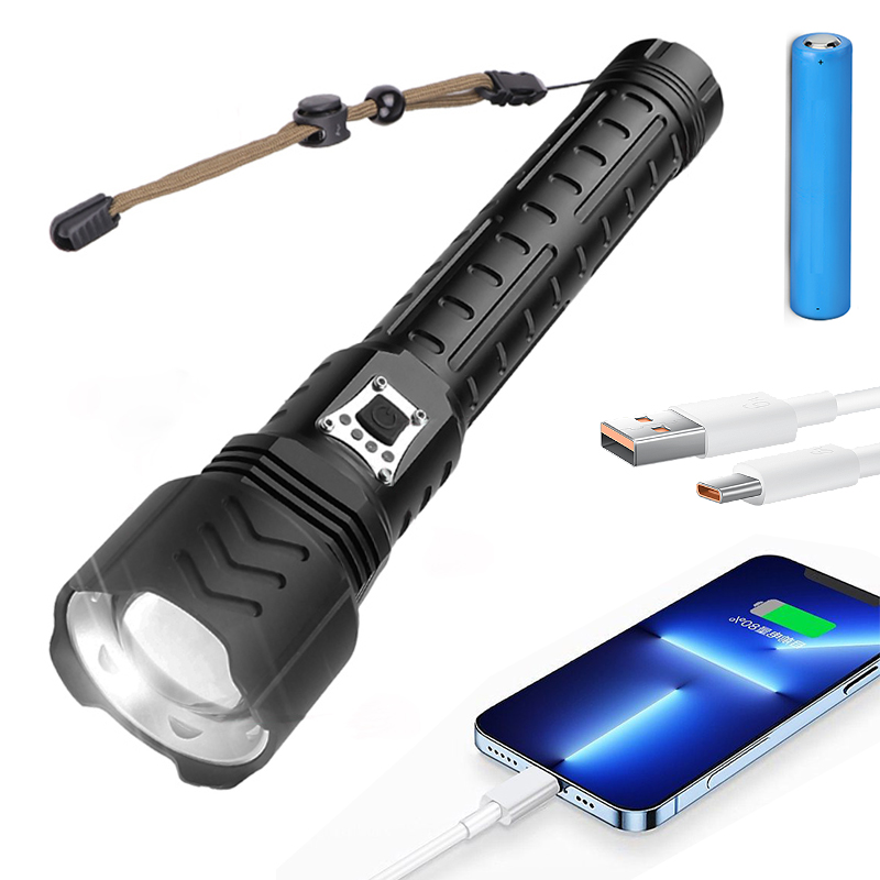 LED Flashlight Rechargeable, 9000 Lumen Super Bright Flashlight with