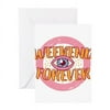 CafePress - Retro 80S Weekend Forever Greeting Cards - Greeting Card, Blank Inside Glossy