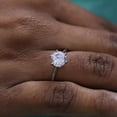 thumbnail image 3 of 1Ct Lab Created Diamond Round Cut Solitaire Engagement Ring 14K White Gold Plated, 3 of 4