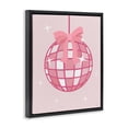 thumbnail image 2 of Stupell Industries Art Deco Pink Disco Ball with Ribbon Black Floating Frame Canvas Art, 17 x 21, by Natalie Carpentieri, 2 of 7