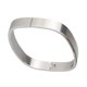 thumbnail image 1 of Regalo de los amantes del brazalete de la abierta del brazalete de las parejas de la cuadrada del acero inoxidable Plata 8mm Sunnimix Brazalete de acero inoxidable para pareja, 1 of 8