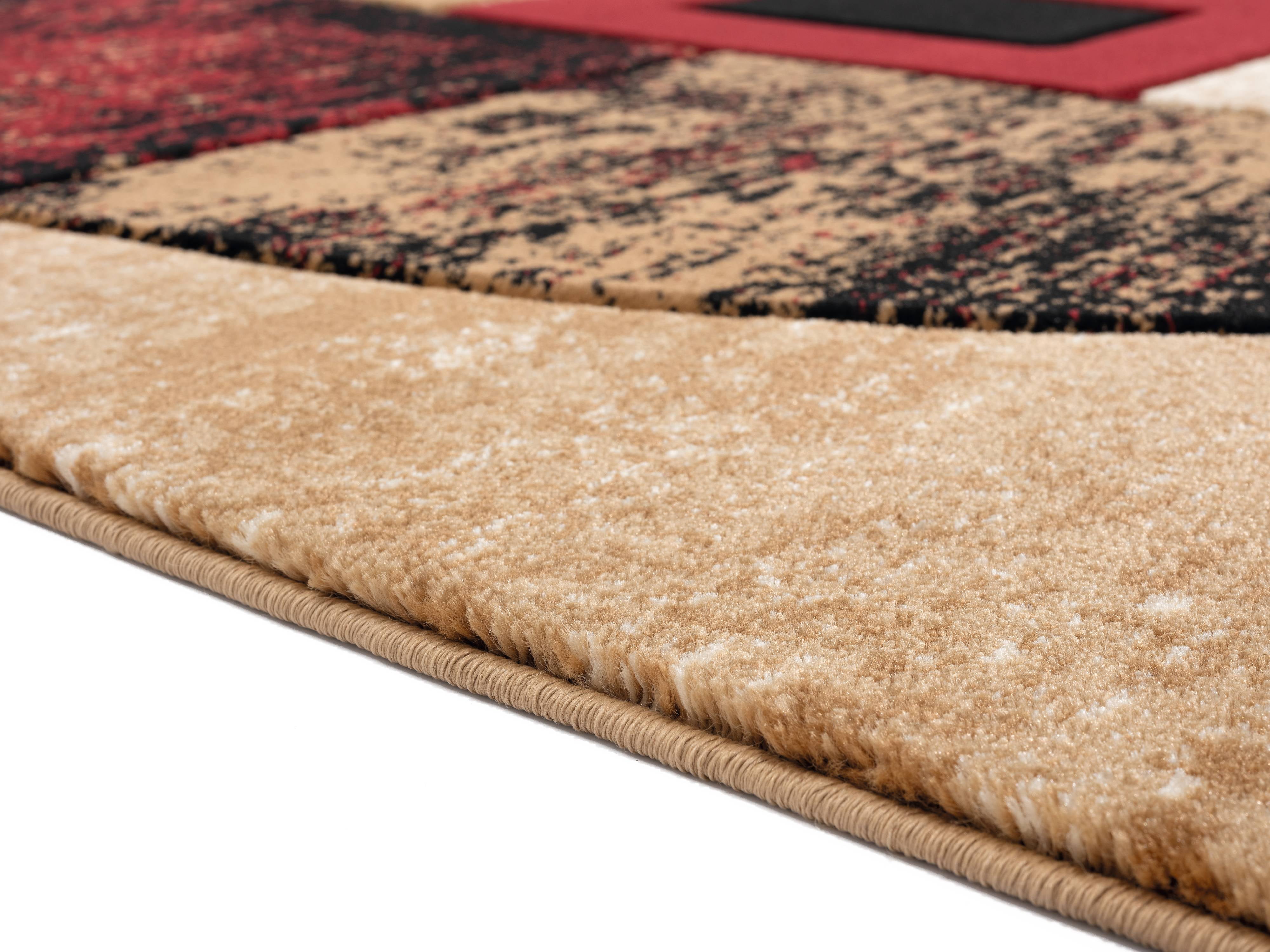 United Weavers Drachma Attica Modern Abstract Accent Rug, Burgundy, 1'10" x 2'8"