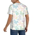 thumbnail image 2 of Lsque Colorful Butterfly Pattern Mens Polo Golf Shirts Funny Graphics Shorts Sleeve Button Shirts Baseball T-shirt-3X-Large, 2 of 7