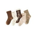 thumbnail image 1 of FAIWAD Girls 5 Pairs Cotton Socks Cute Pattern Embroidered Stretchy Socks Toddler Birthday Wedding Princess Socks, 1 of 3