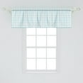 thumbnail image 2 of Ambesonne Art Deco Valance Pack of 2, Cool Nostalgic Star Shapes, 54"X18", Pale Blue White, 2 of 4