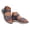 Blue, variant on Women's Hking Flat Sandals Open Toe Low Wedge Walking Sandal Elastic Ankle Strap Outdoor Beach Shoes for Vacation Black Size 6