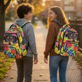 thumbnail image 3 of Chririnla Durable School Bag for Elementary Back to School, Polyester Lightweight Book Bag, Dachshund Floral Pattern, 3 of 9