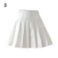thumbnail image 1 of Falda plisada Mini uniforme de colegiala de tenis de cintura alta con pantalones cortos, blanco, S Vogacara AP001094-01, 1 of 7