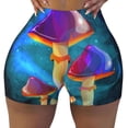 thumbnail image 2 of Picia Magic Mushrooms ,Fireflies Printed Workout Shorts for Women Seamless Scrunch Butt Lifting High Waisted Yoga Gym Booty Running Moisture-wicking Short Pants-XX-Large, 2 of 9